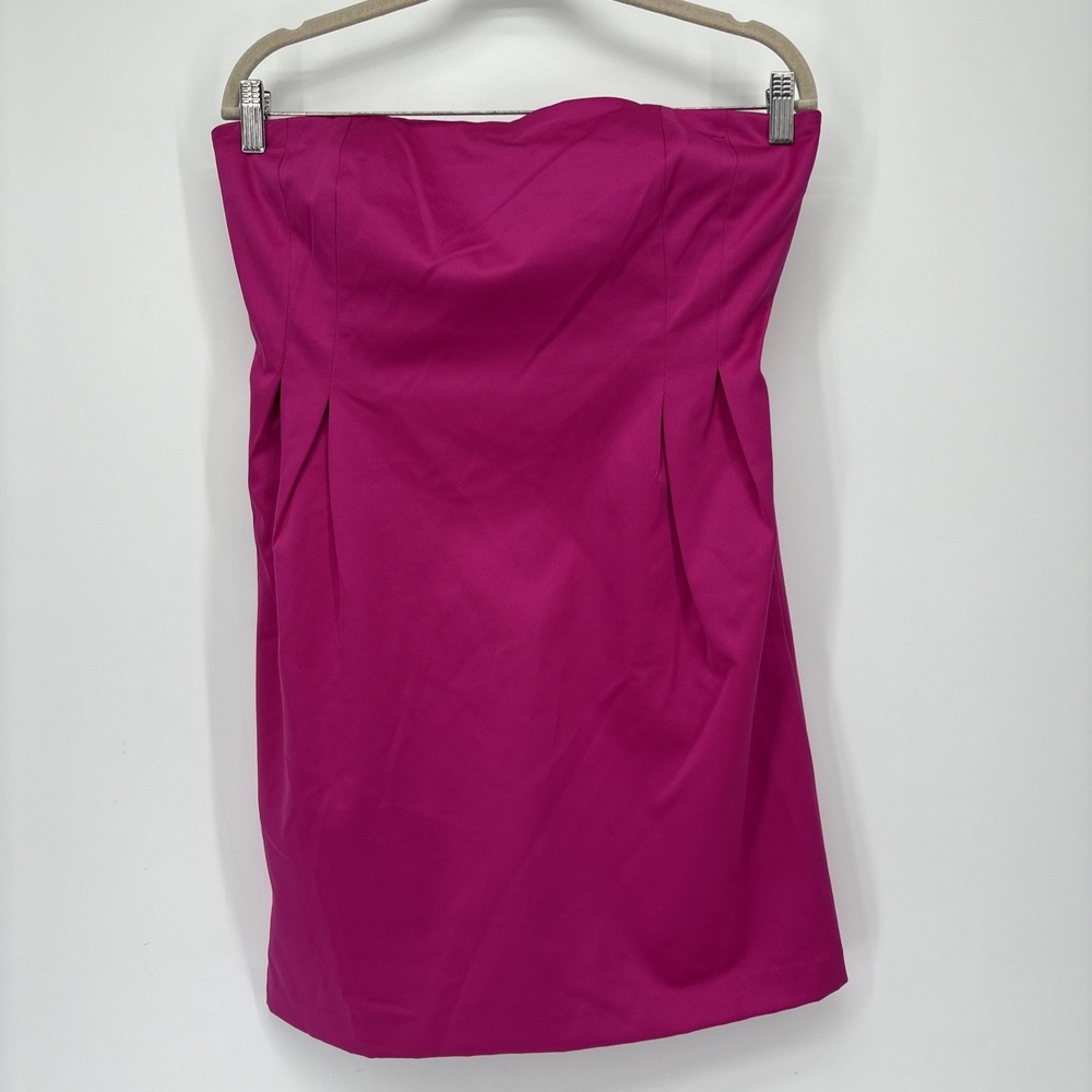 Sam Edelman Strapless Fuchsia Pink Mini Pleated Dress Women's Size 10 NWT Party